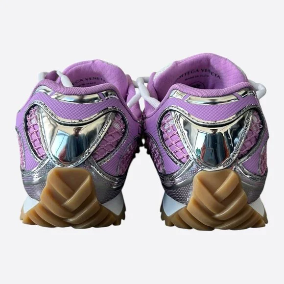 Bottega Veneta Pink & Silver Orbit Women's Sneakers - Picture 4 of 7